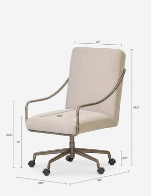 Crispin Desk Chair : Cream