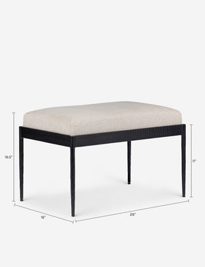 Ferra Ottoman by Meno Home x Co.House Designs : Natural Linen Blend
