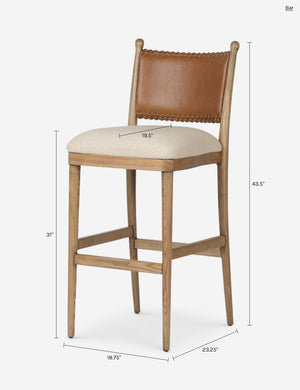 Bella Bar and Counter Stool by Amber Lewis x Four Hands : Mahogany / Counter