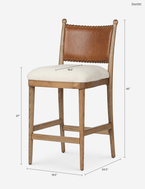 Bella Bar and Counter Stool by Amber Lewis x Four Hands : Mahogany / Counter