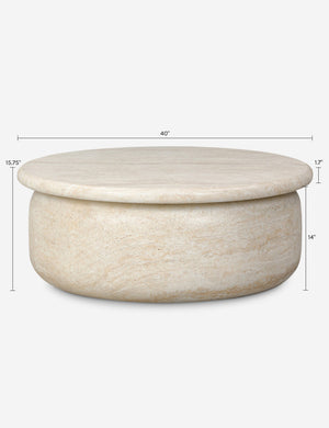 Open Box: Dayna Coffee Table, Faux Travertine by Amber Lewis x Four Hands