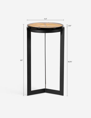 Levitt Round Side Table : Red Marble