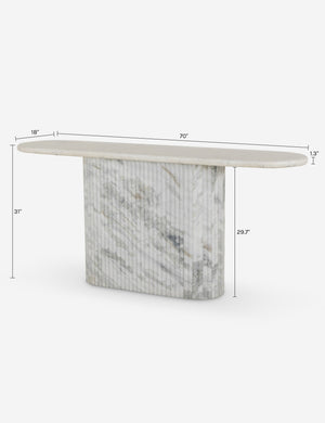Mercer Console Table : White Marble