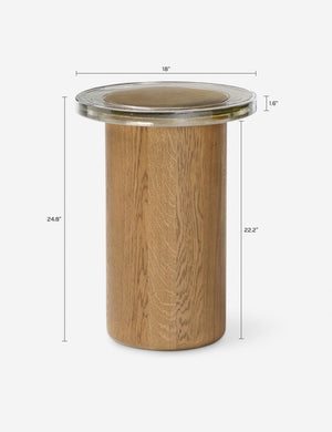 Rosenthal Side Table : Clear Cast Glass
