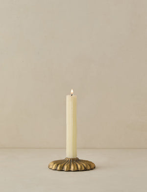 Giovanna brass taper candle holder