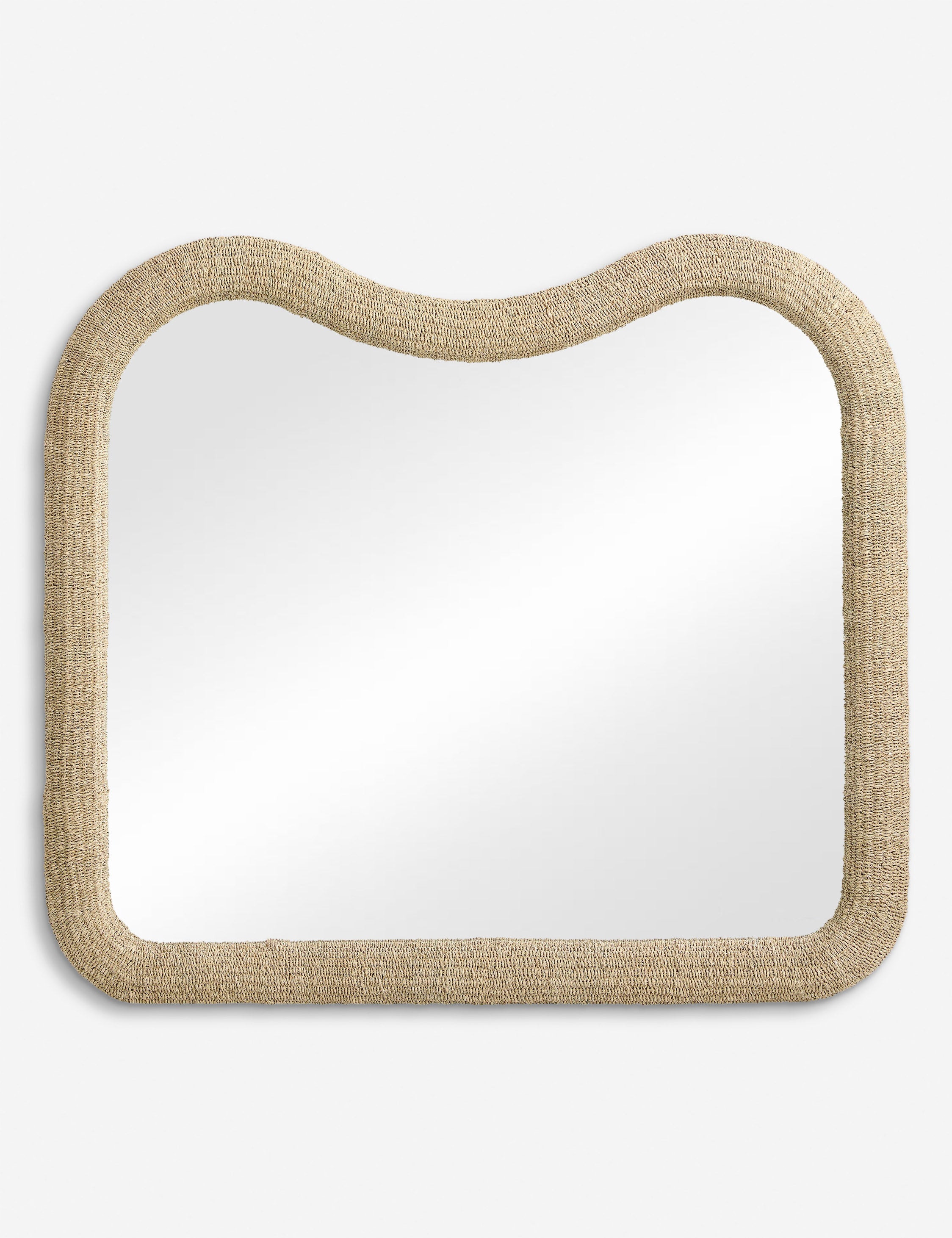 #color::natural | Kacia woven frame mantel mirror