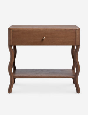 Lasya wavy silhouette open shelf nightstand