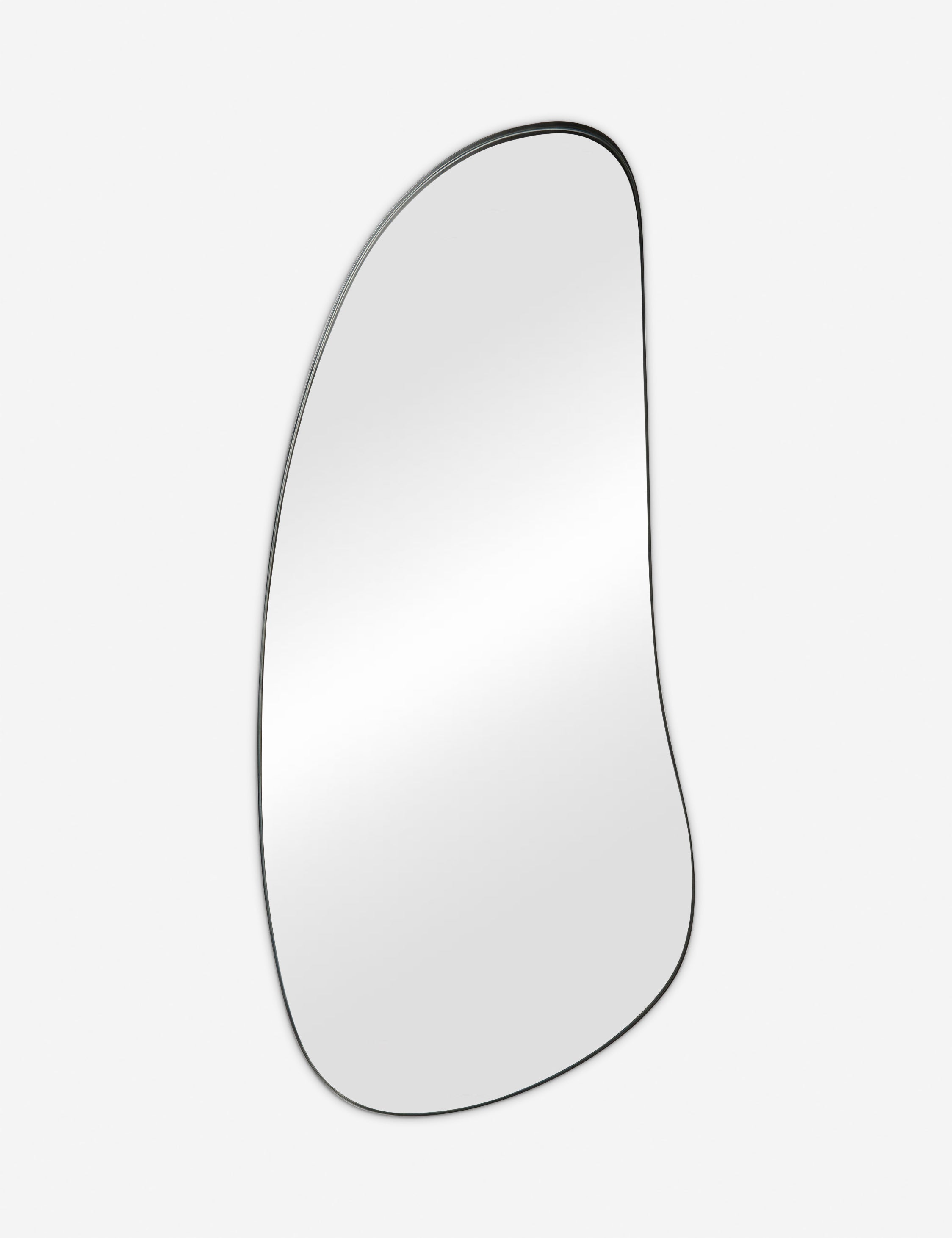 #color::pewter | Leganza slim frame organic silhouette full length mirror by Aimee Song