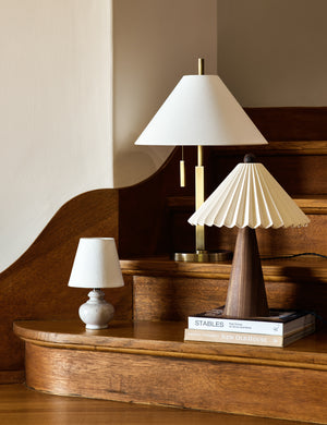 Benicio Mini Table Lamp : White Alabaster
