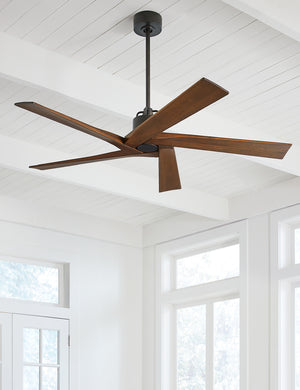 Llorente Ceiling Fan : Aged Pewter and Walnut / 56