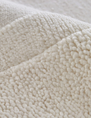 Close up view of the Malta Hi-Lo Pile Hand-Knotted Wool Rug by Aimee Song