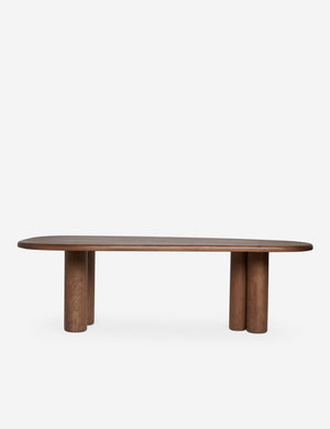 Nave modern sculptural red oak dining table by Aimee Song