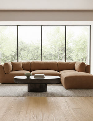 Marona Modular 4-Piece Chaise Sectional Sofa : Brown
