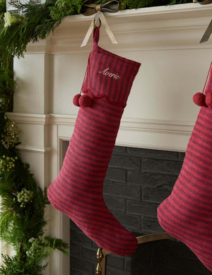 Lanie Linen Stocking by Sarah Sherman Samuel : Taupe