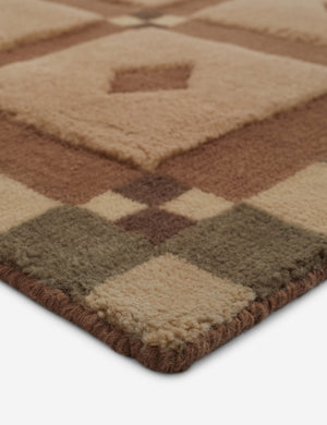 Popham Hand-Knotted Rug Swatch, Clay and Slate