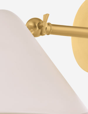 Close up of the Citrine adjustable cone shade sconce