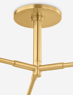 Close up of the Citrine adjustable three light cone shade flush mount light