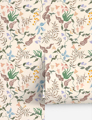 Untamed Garden Wallpaper Mural by Sarah Shermal Samuel, Multi - Swatch