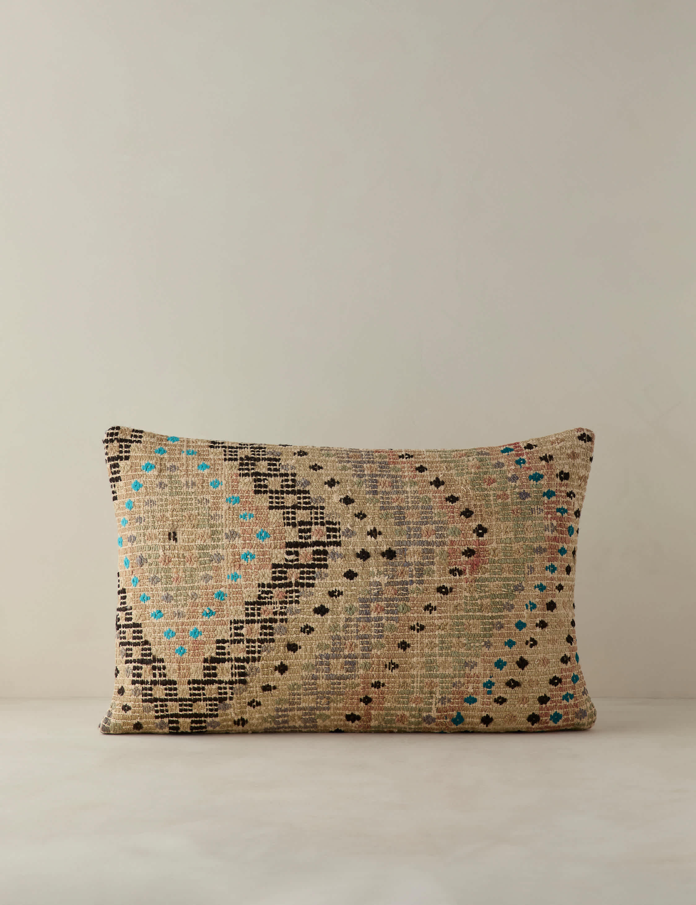 Vintage Lumbar Pillow No. 374, 16" x 24"