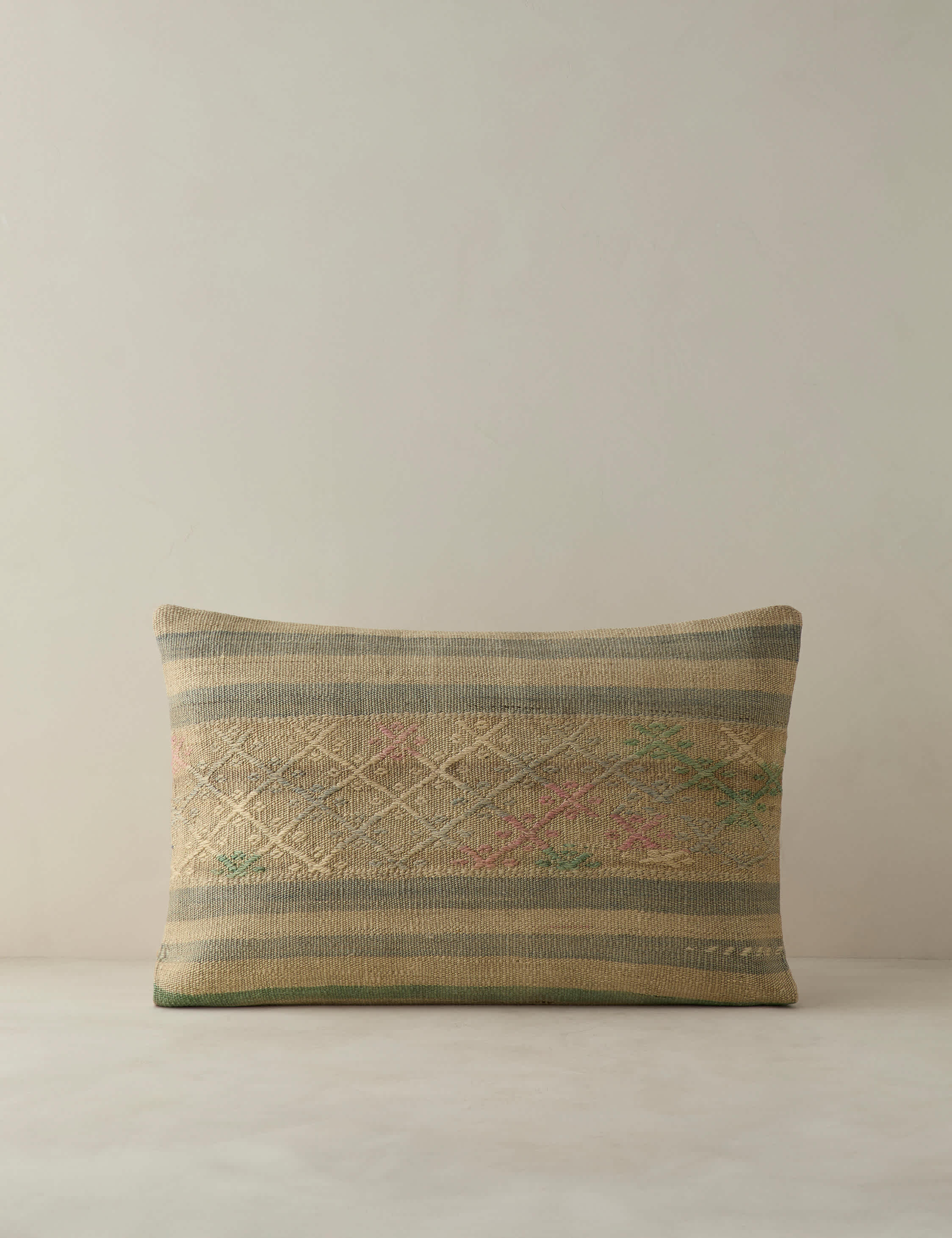 Vintage Lumbar Pillow No. 385, 16" x 24"