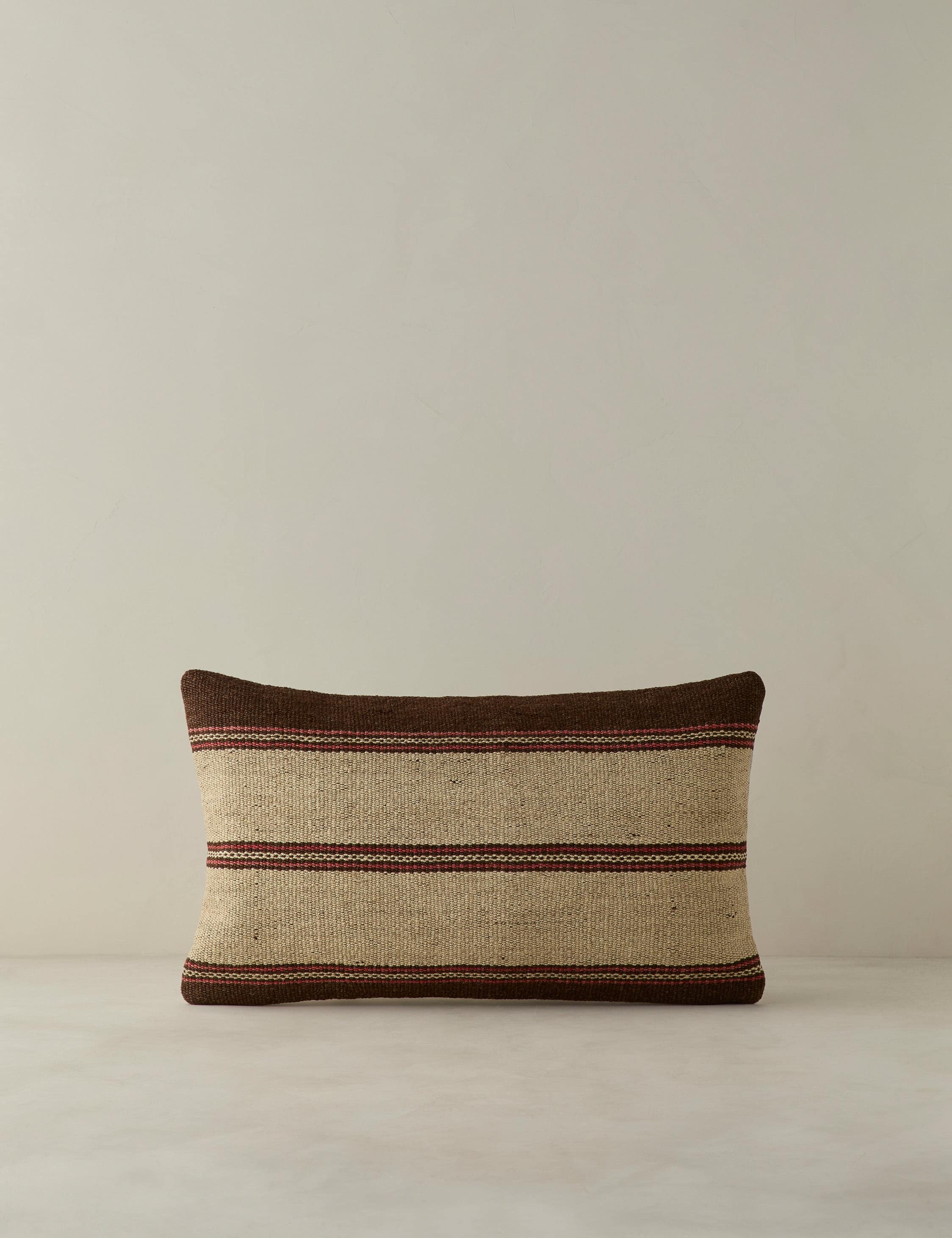 Vintage Lumbar Pillow No. 395, 12" x 20"