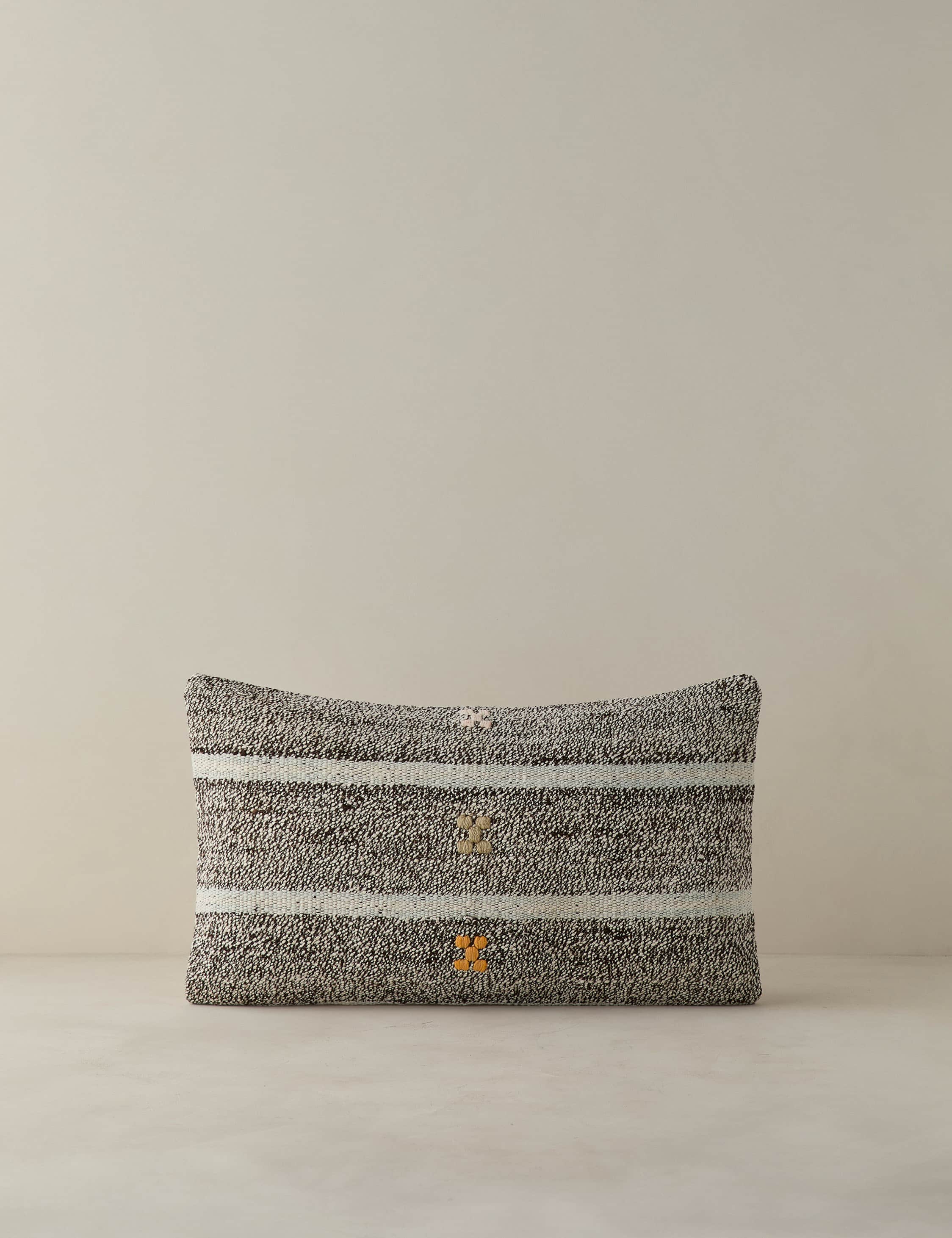 Vintage Lumbar Pillow No. 397, 12" x 20"