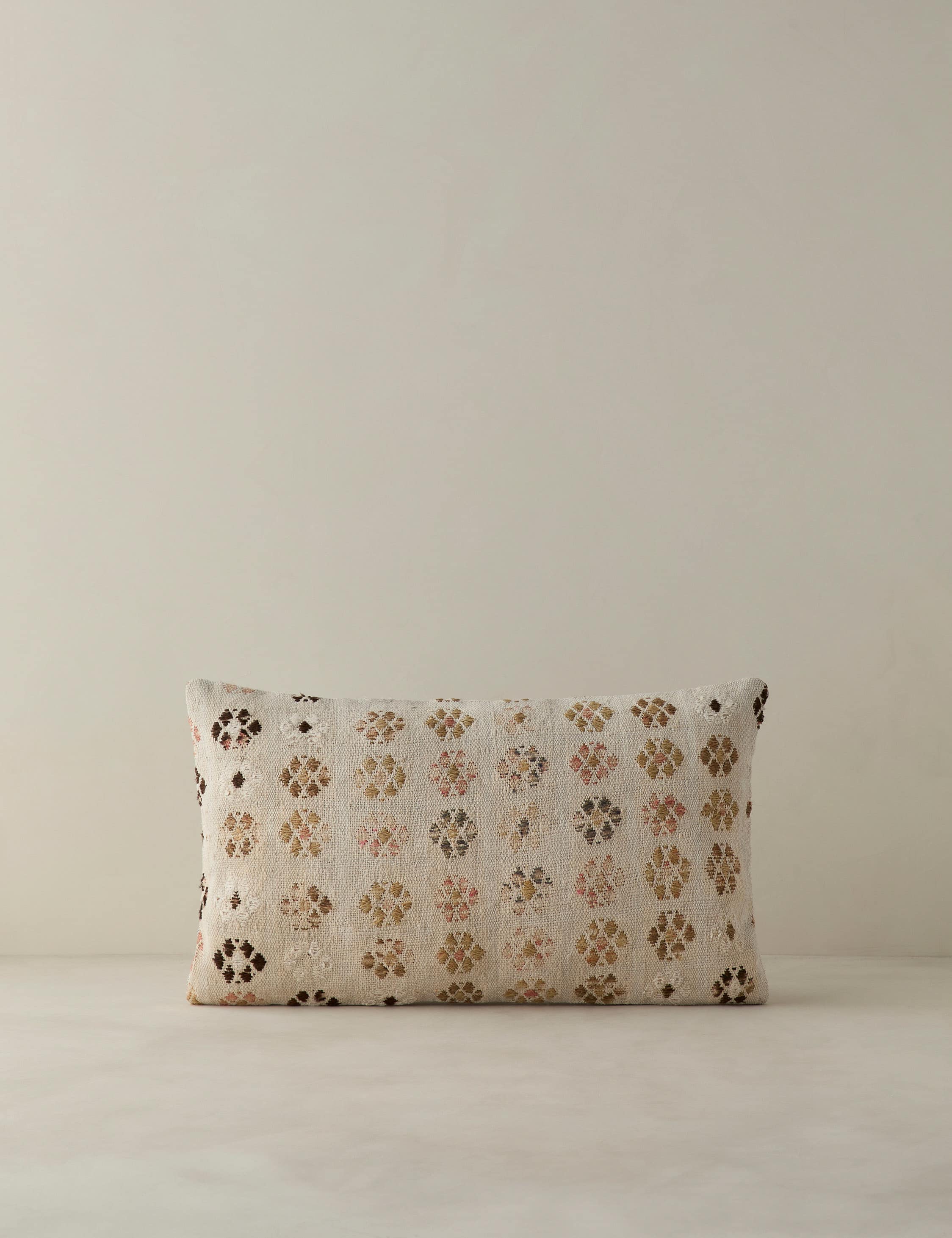 Vintage Lumbar Pillow No. 399, 12" x 20"