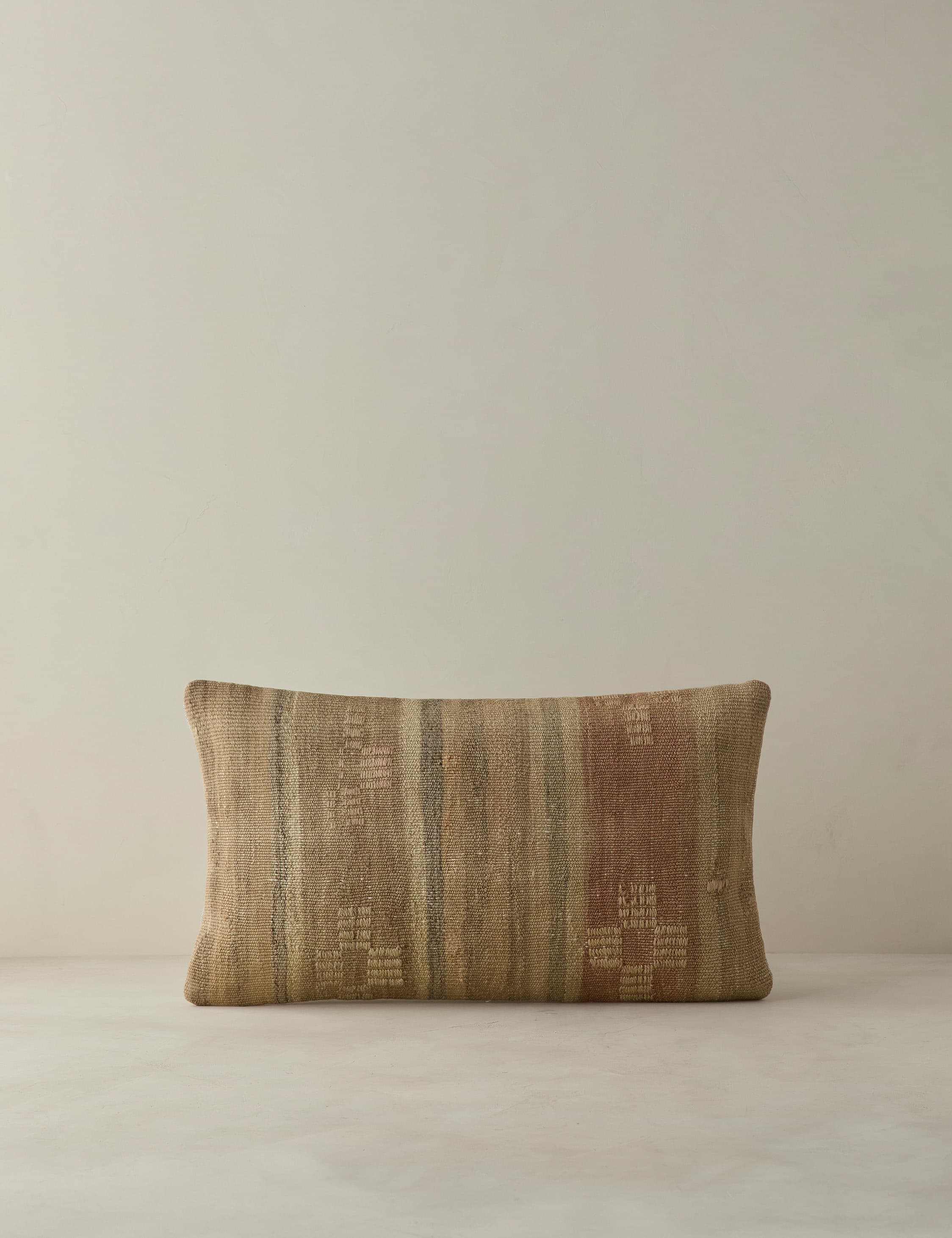 Vintage Lumbar Pillow No. 405, 12" x 20"