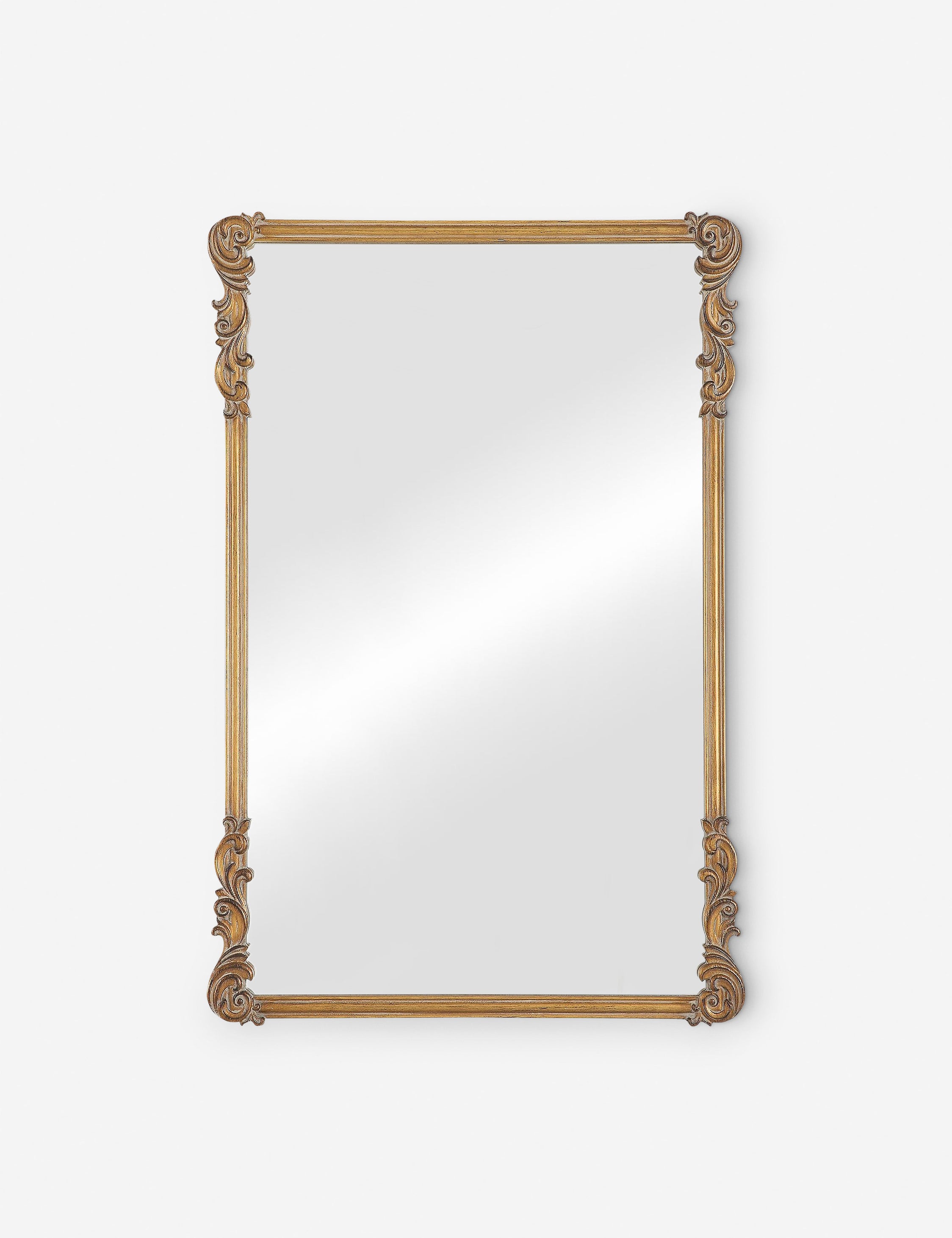 #color::gold | Charlo ornate scroll frame wall mirror