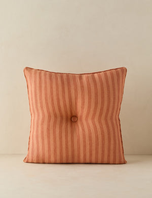 Welby striped tufted button linen throw pillow by Aimee Song