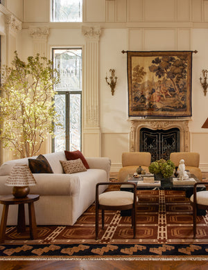 Ozmun Sofa : Ivory Modern Boucle