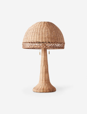 Quinley dome rattan coast table lamp.
