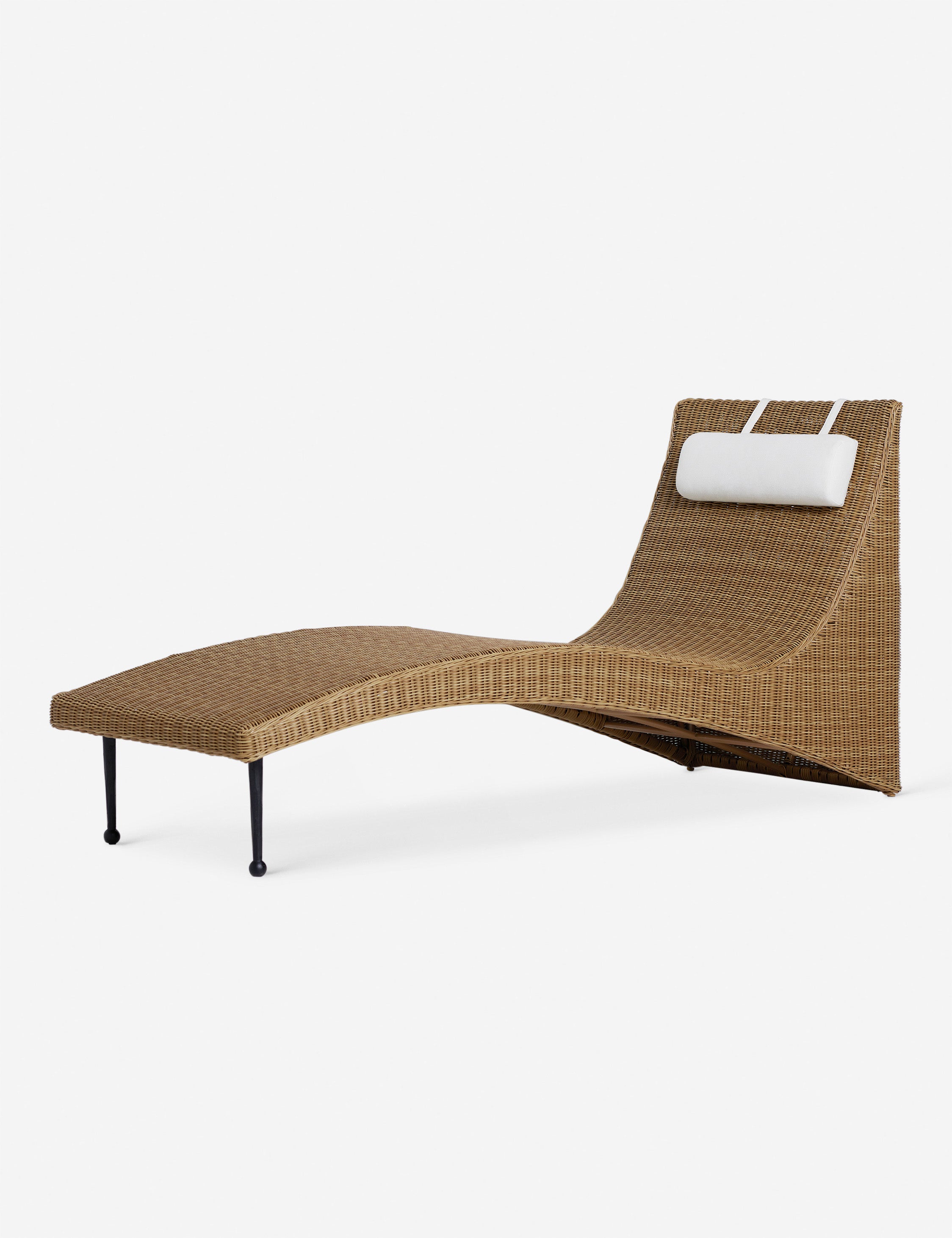 #color::natural | Marisol sculptural wicker outdoor chaise lounger by Sarah Sherman Samuel