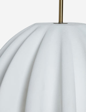 Close up of the Nita pleated shade pendant light.