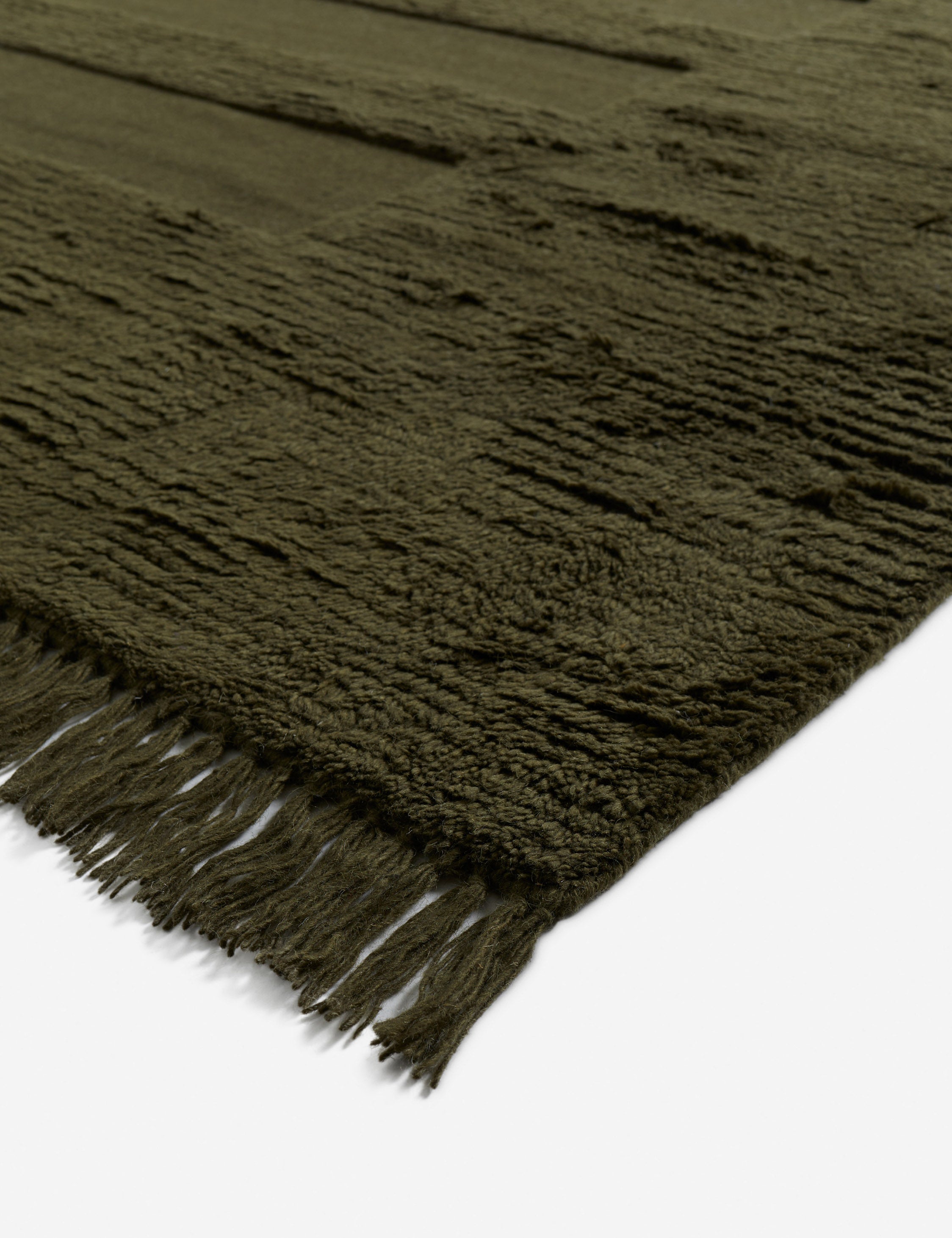 Raita Hand-Knotted Wool Rug Swatch by Sarah Sherman Samuel, Moss