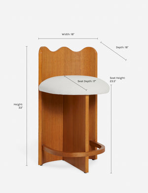 Dimensions on the Ripple Counter Stool