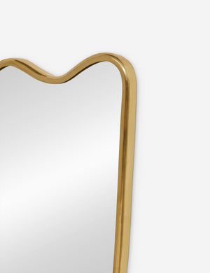 The top corner of the Rook golden mirror