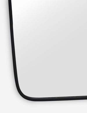 The bottom corner of the Rook charcoal full length mirror