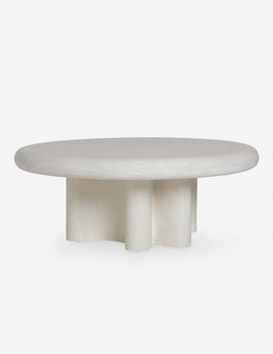 Ruiz round cement outdoor coffee table.