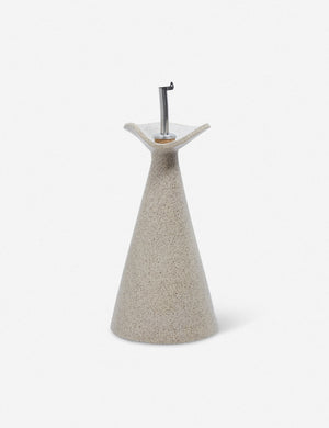 Flora speckled eggshell glazed oil cruet by SIN ceramics