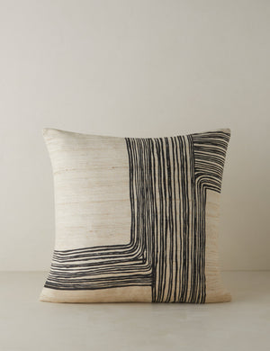 Striations Silk Throw Pillow by Elan Byrd.