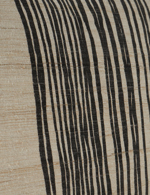 Close up view of the pattern on the Striations Silk Throw Pillow by Elan Byrd.