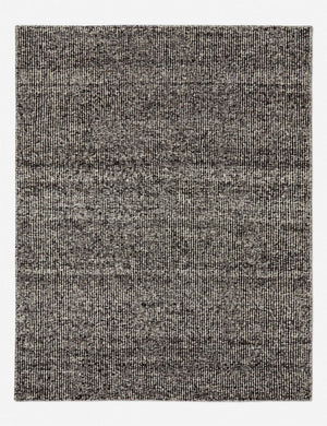 Taos espresso black and white handwoven rug