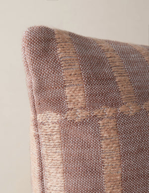 Corner of the Thisbe offset stripe pillow.