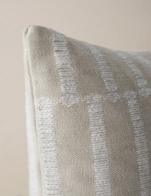 Corner of the Thisbe offset stripe pillow.