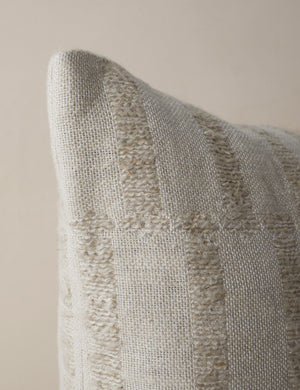 Corner of the Thisbe offset stripe pillow.