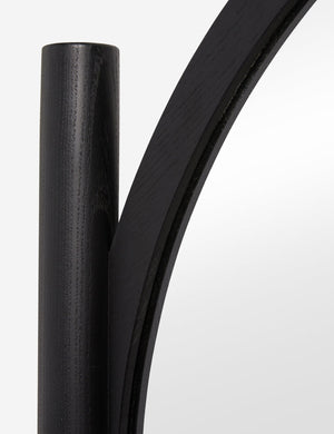 Topia arched carved wood frame floor mirror by Ginny Macdonald in black.