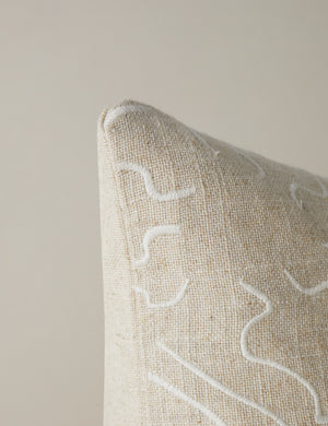 Corner of the Topos Linen Pillow by Elan Byrd.