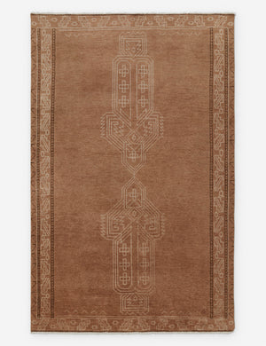 Velasquez Hand-Knotted Wool Rug Swatch, Rust