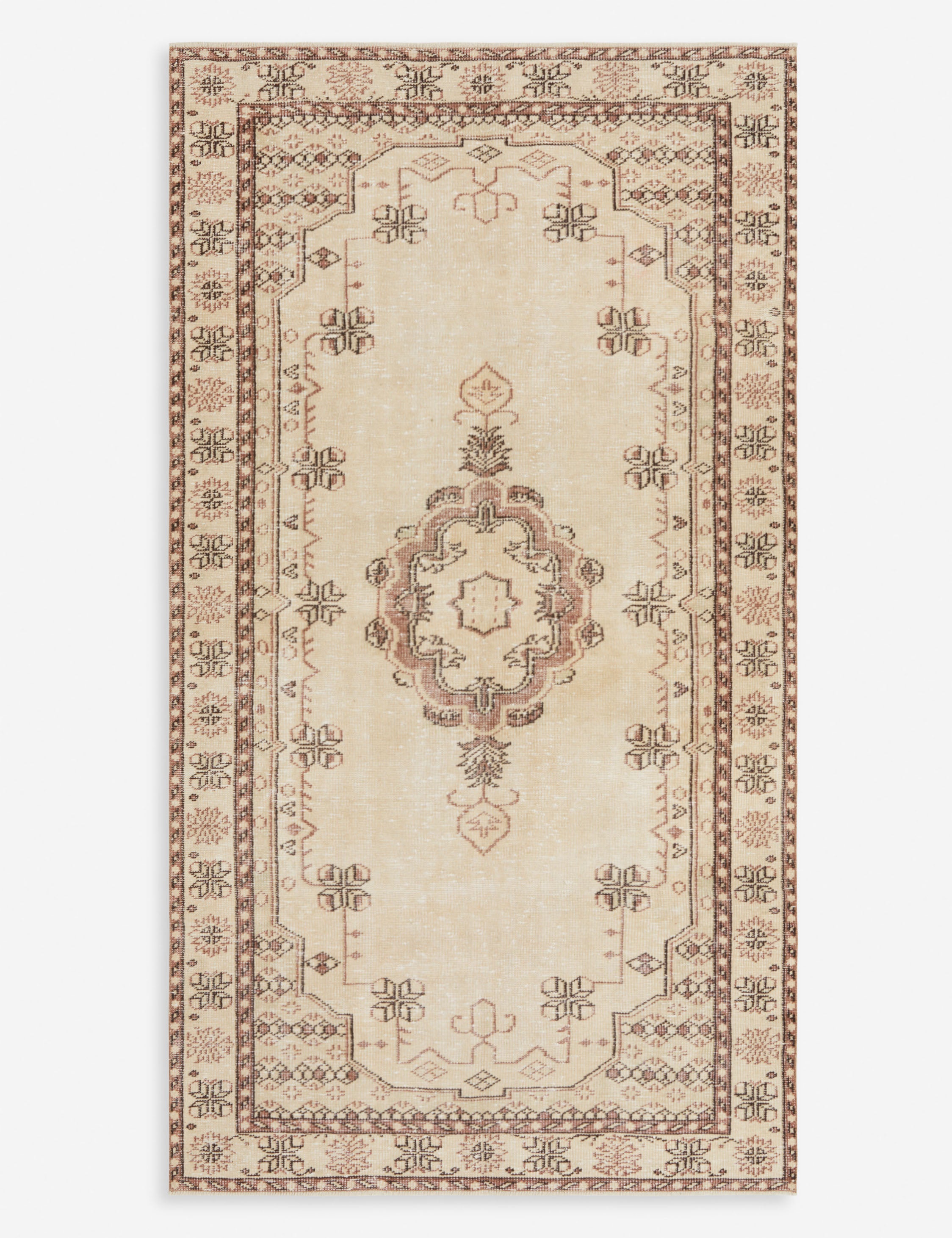 Vintage Turkish Hand-Knotted Wool Rug No. 294, 4'10" x 8'11"